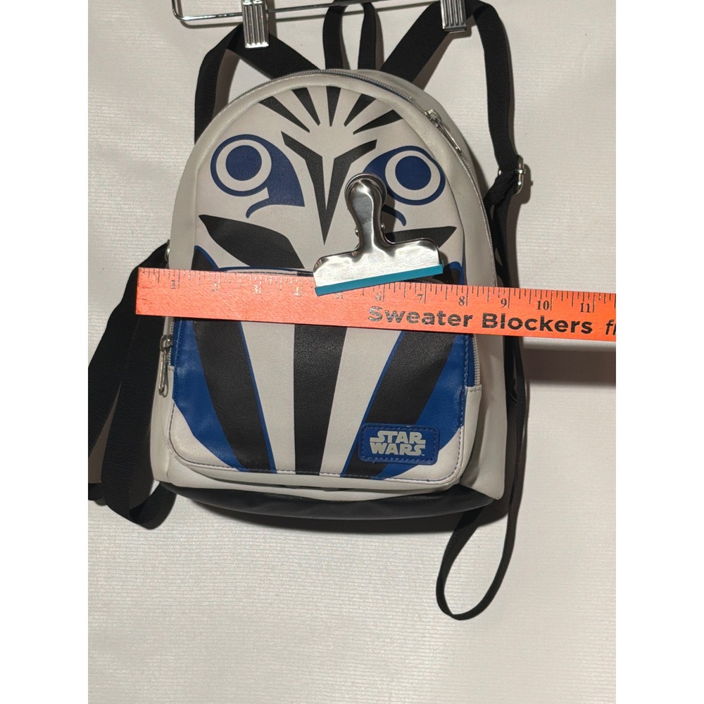 Star Wars Ahsoka Tano Mini Backpack White Blue Faux Leather Fulcrum Bag - Picture 6 of 9
